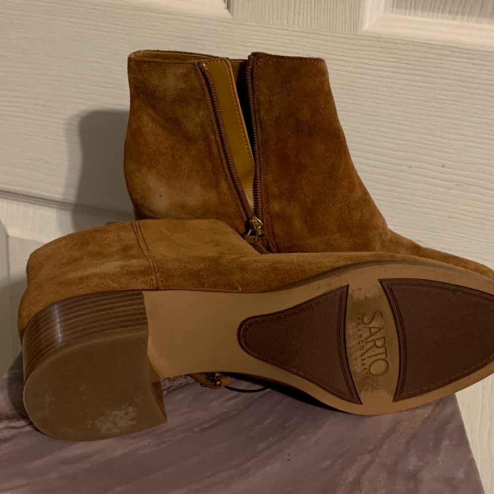 Suede leather booties